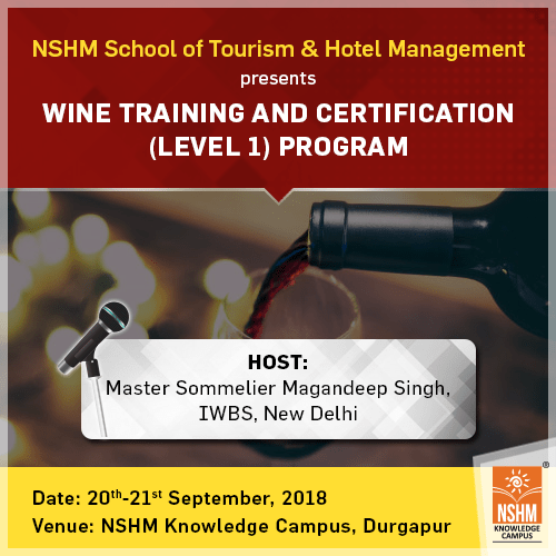 Wine Training and Certification (Level 1) Program NSHM Knowledge Campus